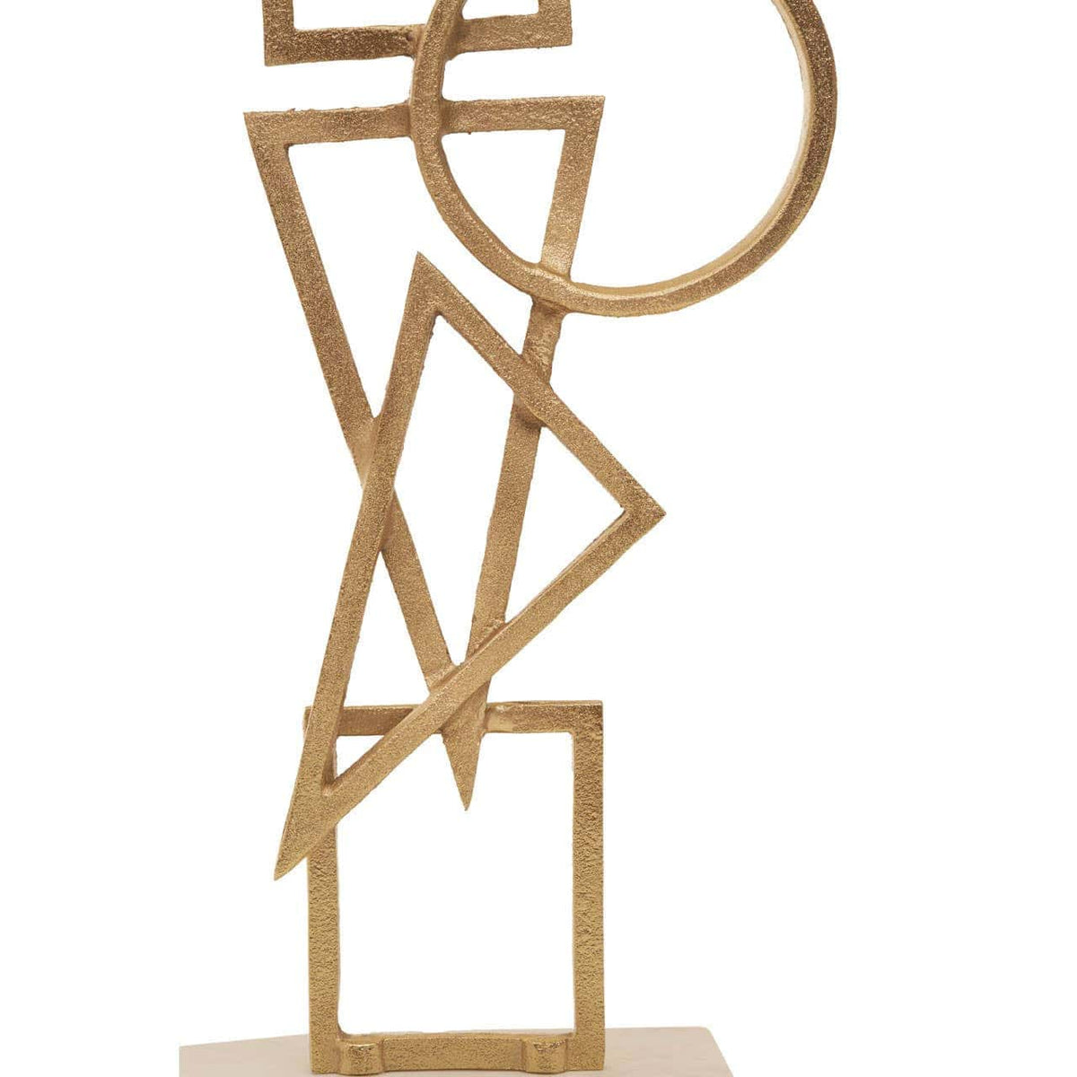 Hamilton Interiors Accessories Simbolo Gold Metal Sculpture On Marble Base House of Isabella UK