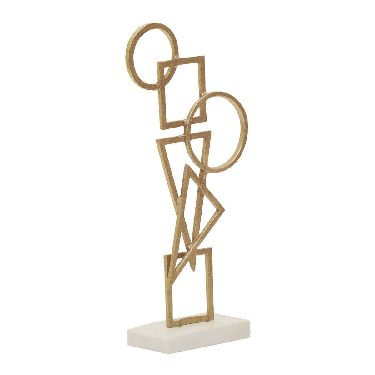 Hamilton Interiors Accessories Simbolo Gold Metal Sculpture On Marble Base House of Isabella UK