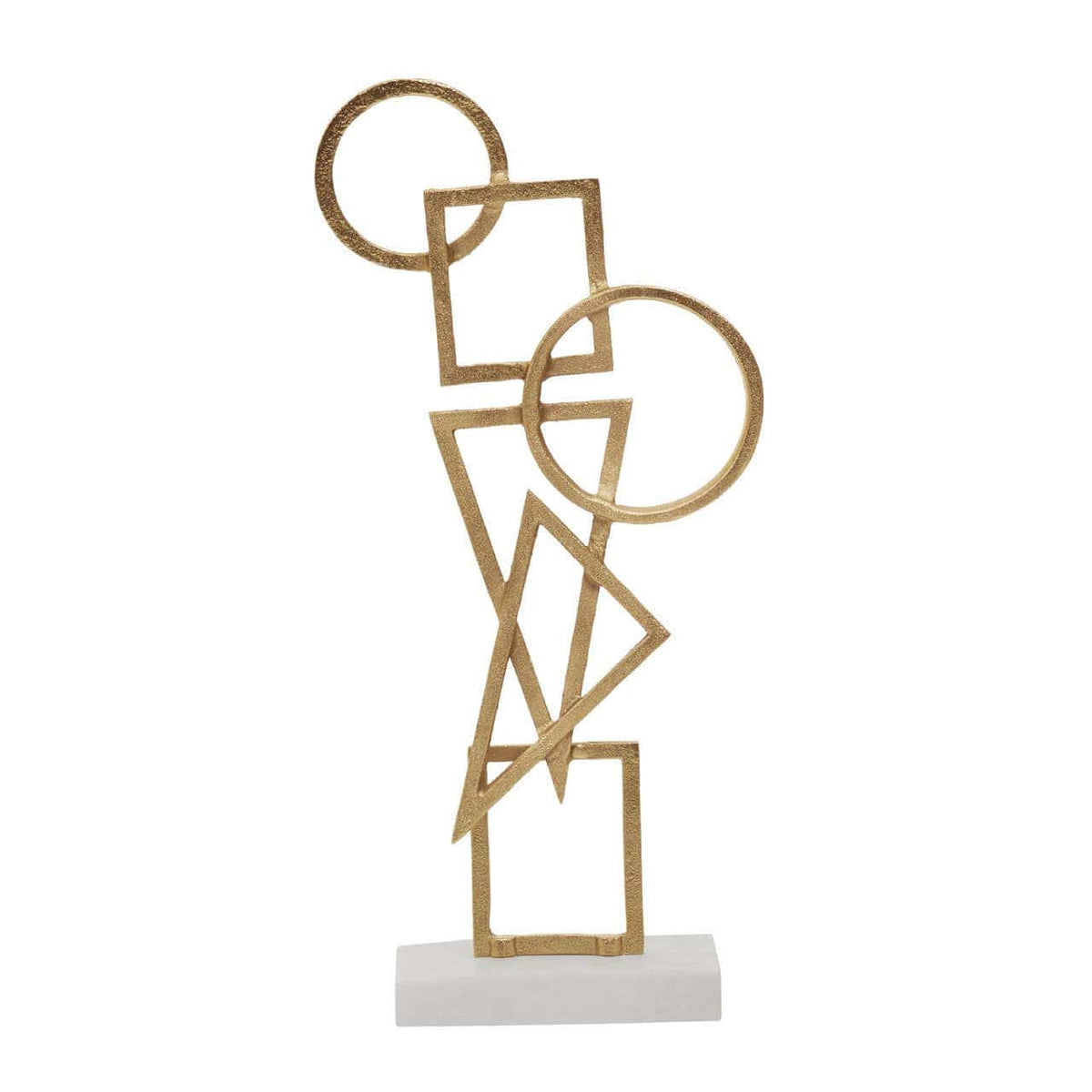Hamilton Interiors Accessories Simbolo Gold Metal Sculpture On Marble Base House of Isabella UK