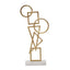 Hamilton Interiors Accessories Simbolo Gold Metal Sculpture On Marble Base House of Isabella UK