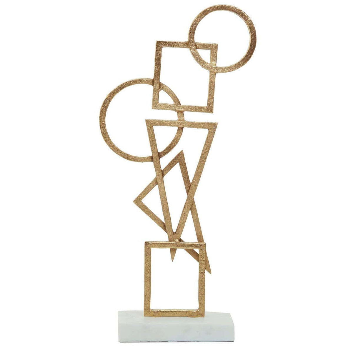 Hamilton Interiors Accessories Simbolo Gold Metal Sculpture On Marble Base House of Isabella UK