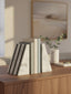 Hamilton Interiors Accessories Soma Set of Two Striped White Marble Bookends House of Isabella UK