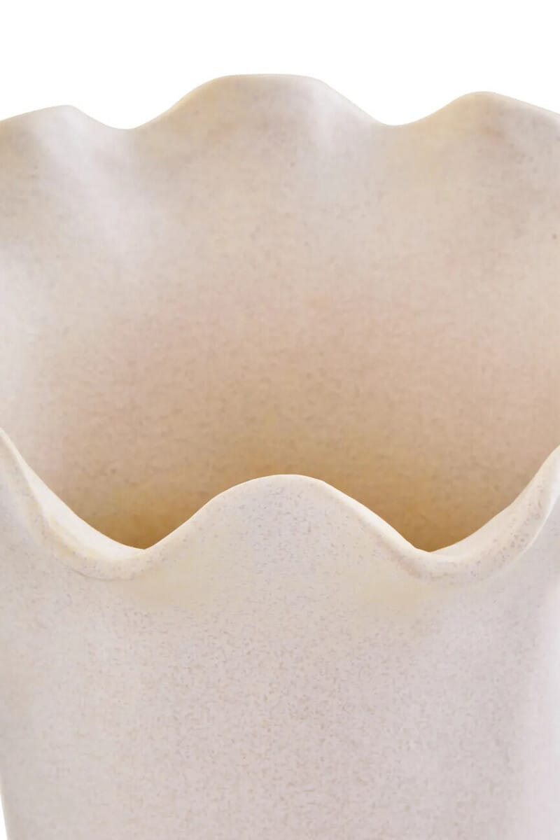 Hamilton Interiors Accessories Sonata Large Cream Fluted Vase House of Isabella UK
