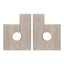 Hamilton Interiors Accessories Tibor Set Of Two Sculptural Travertine Bookends House of Isabella UK
