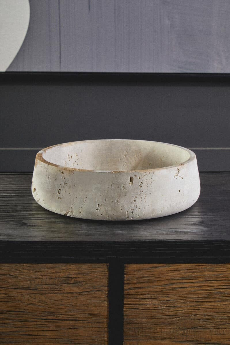 Hamilton Interiors Accessories Tibor Travertine Bowl House of Isabella UK