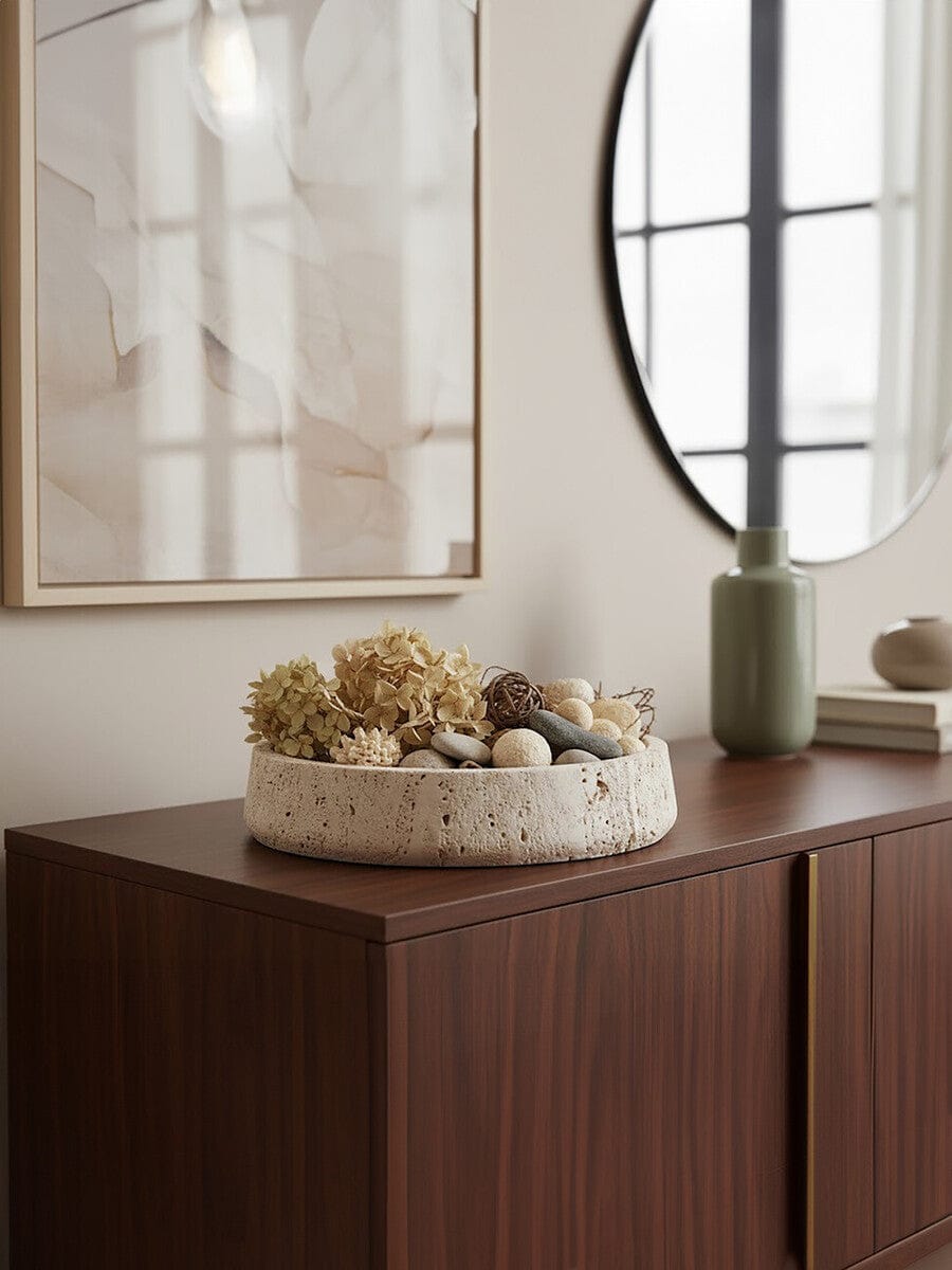 Hamilton Interiors Accessories Tibor Travertine Bowl House of Isabella UK