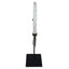 Hamilton Interiors Accessories Tibor Travertine Disc Sculpture with Black Metal Base House of Isabella UK