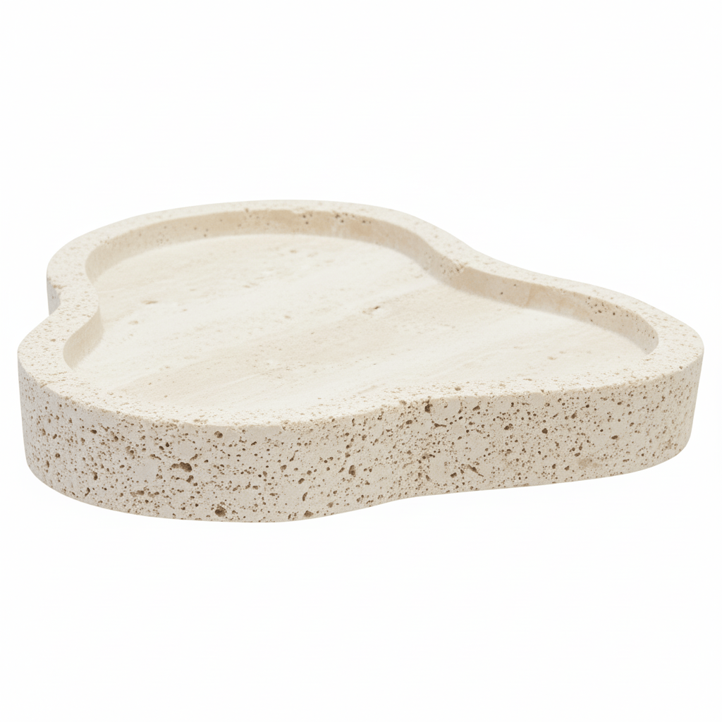 Hamilton Interiors Accessories Tibor Travertine Irregular Tray House of Isabella UK