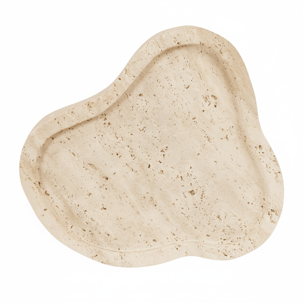 Hamilton Interiors Accessories Tibor Travertine Irregular Tray House of Isabella UK