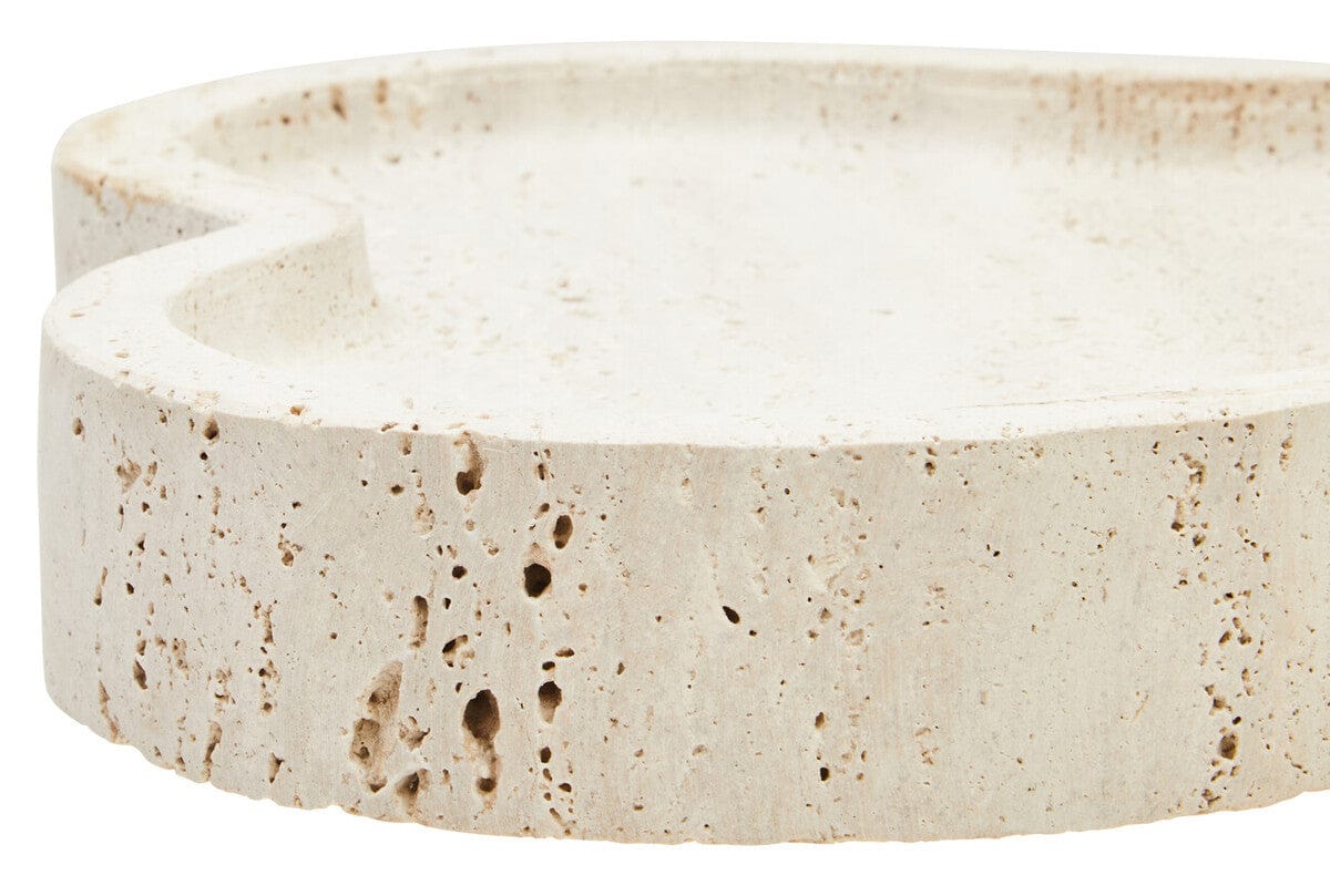 Hamilton Interiors Accessories Tibor Travertine Irregular Tray House of Isabella UK