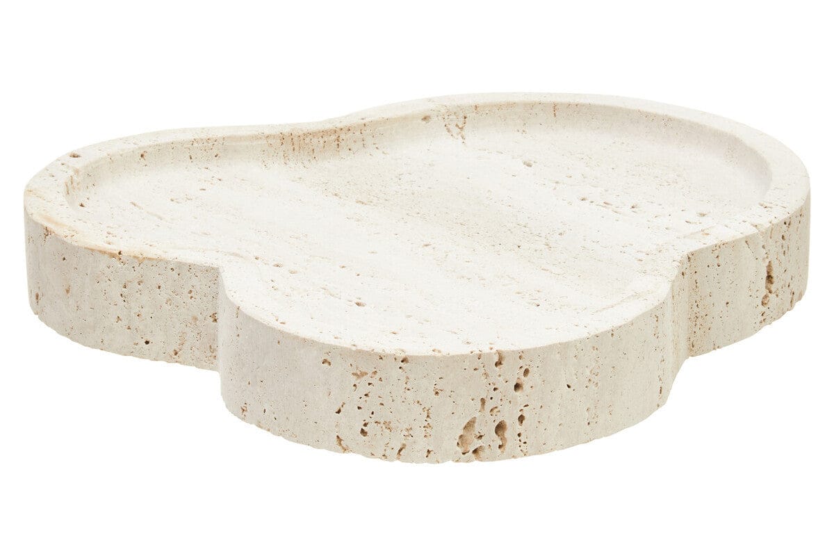 Hamilton Interiors Accessories Tibor Travertine Irregular Tray House of Isabella UK