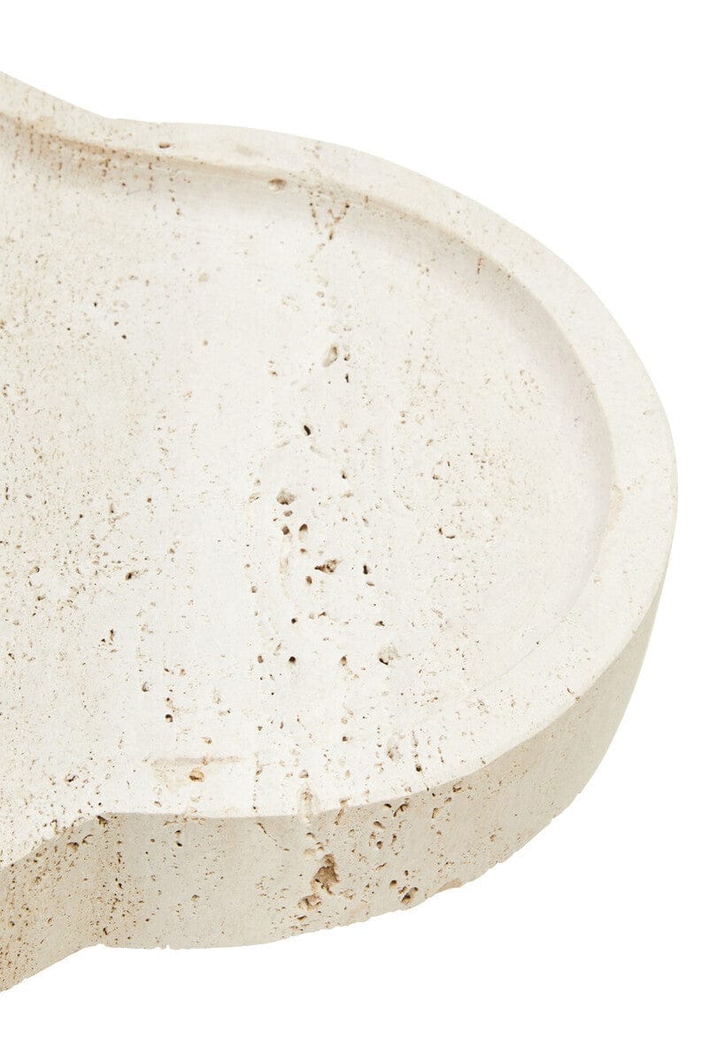Hamilton Interiors Accessories Tibor Travertine Irregular Tray House of Isabella UK