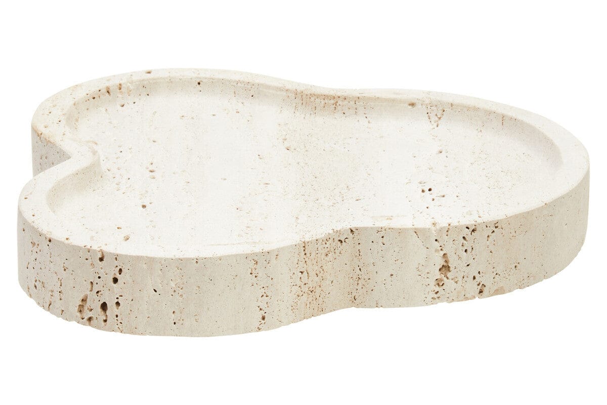 Hamilton Interiors Accessories Tibor Travertine Irregular Tray House of Isabella UK