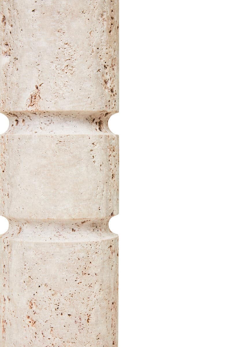 Hamilton Interiors Accessories Tibor Travertine Large Candle Holder House of Isabella UK
