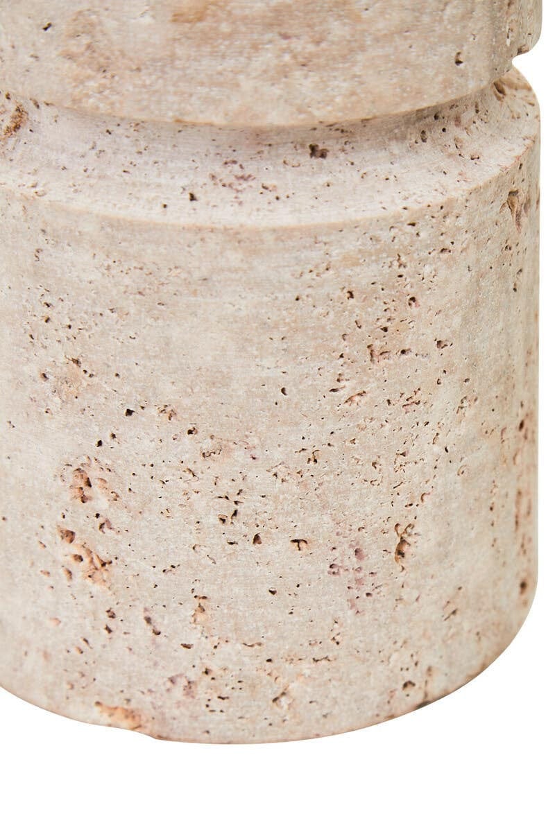 Hamilton Interiors Accessories Tibor Travertine Large Candle Holder House of Isabella UK