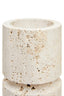 Hamilton Interiors Accessories Tibor Travertine Large Candle Holder House of Isabella UK