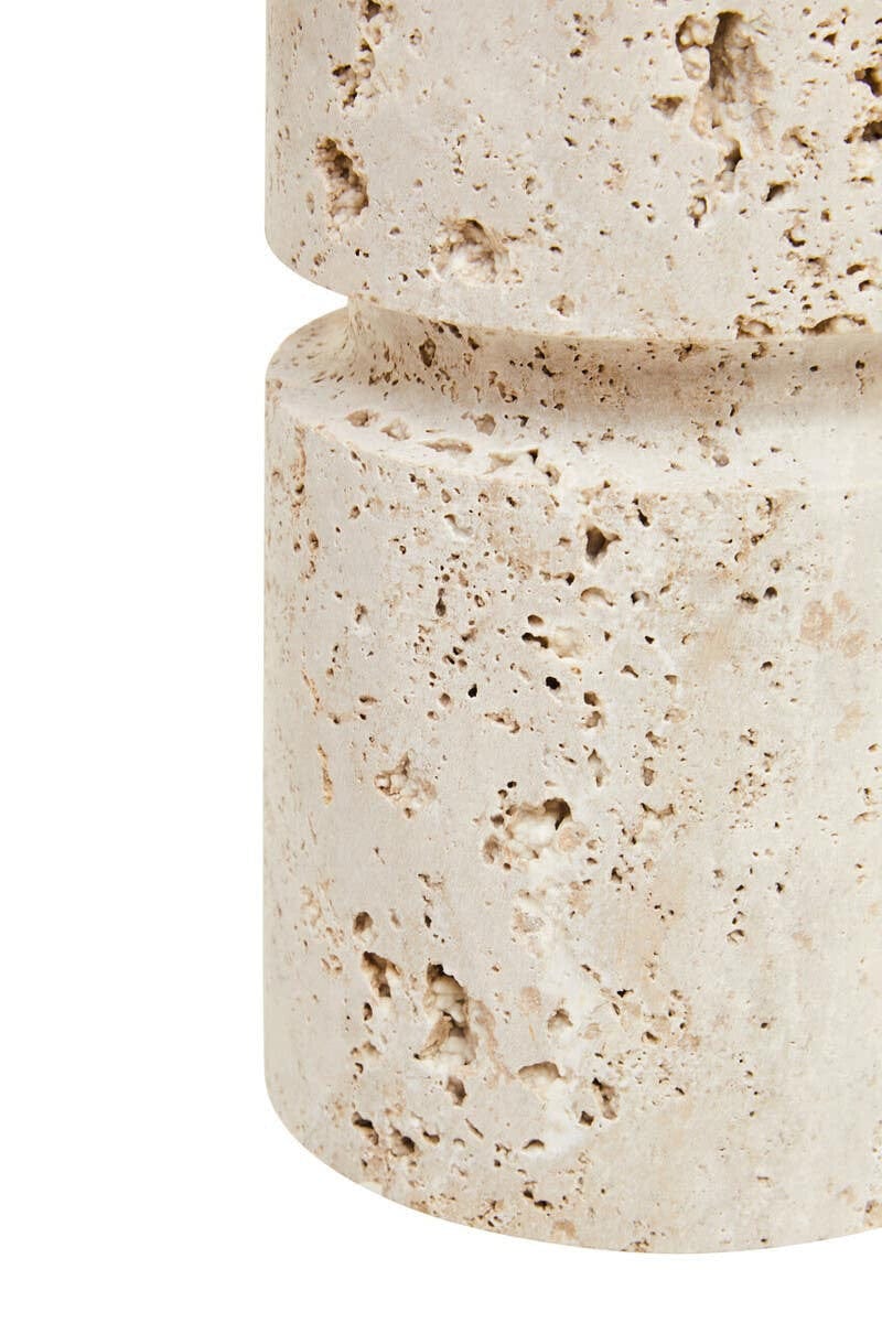 Hamilton Interiors Accessories Tibor Travertine Large Candle Holder House of Isabella UK