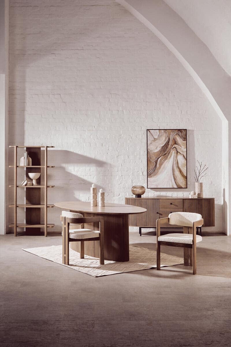 Hamilton Interiors Accessories Tibor Travertine Large Candle Holder House of Isabella UK