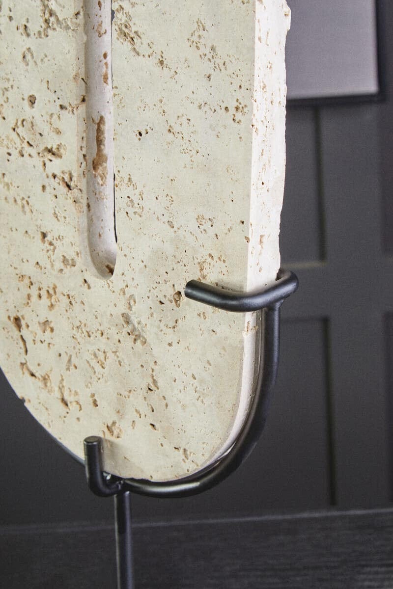 Hamilton Interiors Accessories Tibor Travertine Large Sculpture House of Isabella UK