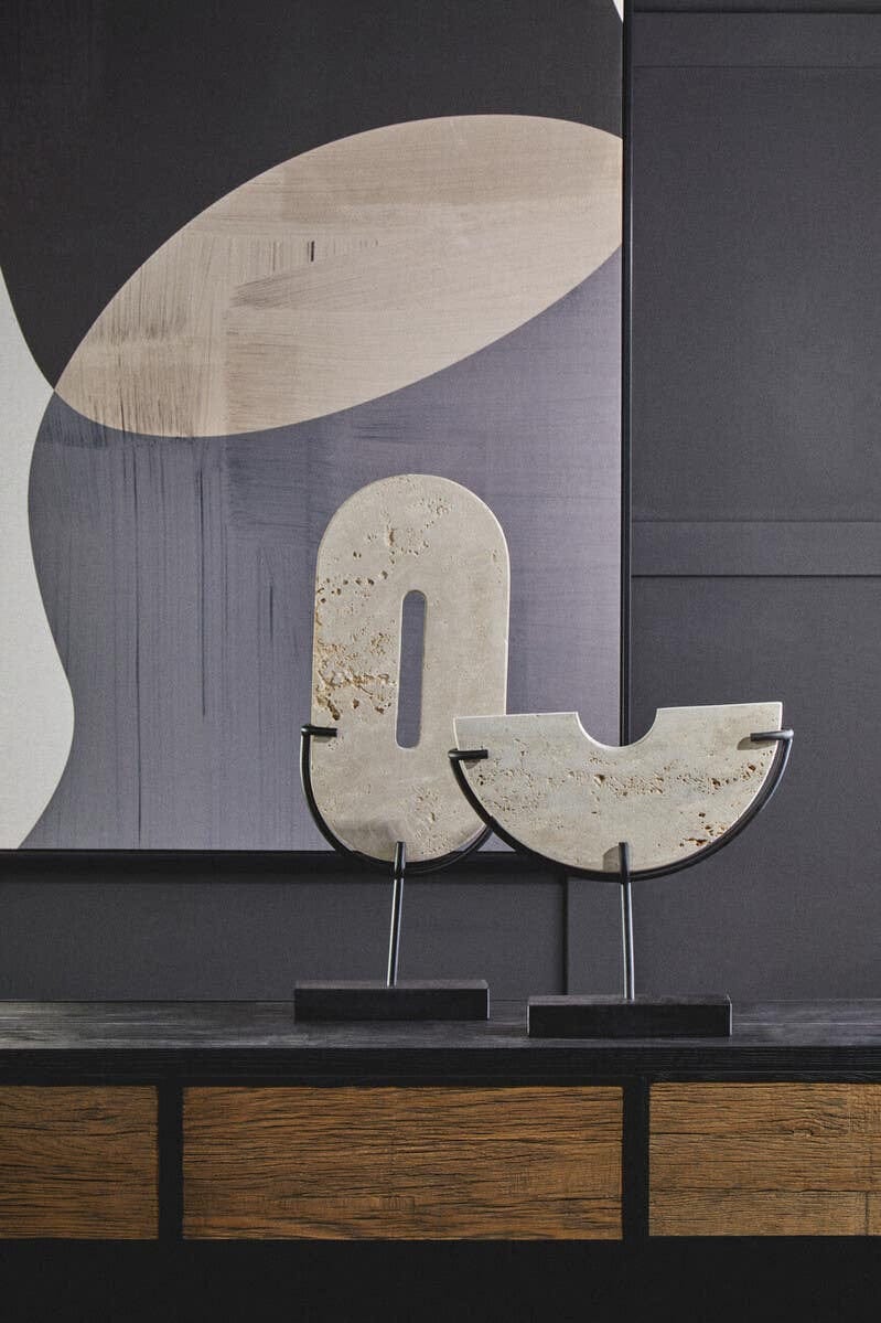 Hamilton Interiors Accessories Tibor Travertine Large Sculpture House of Isabella UK