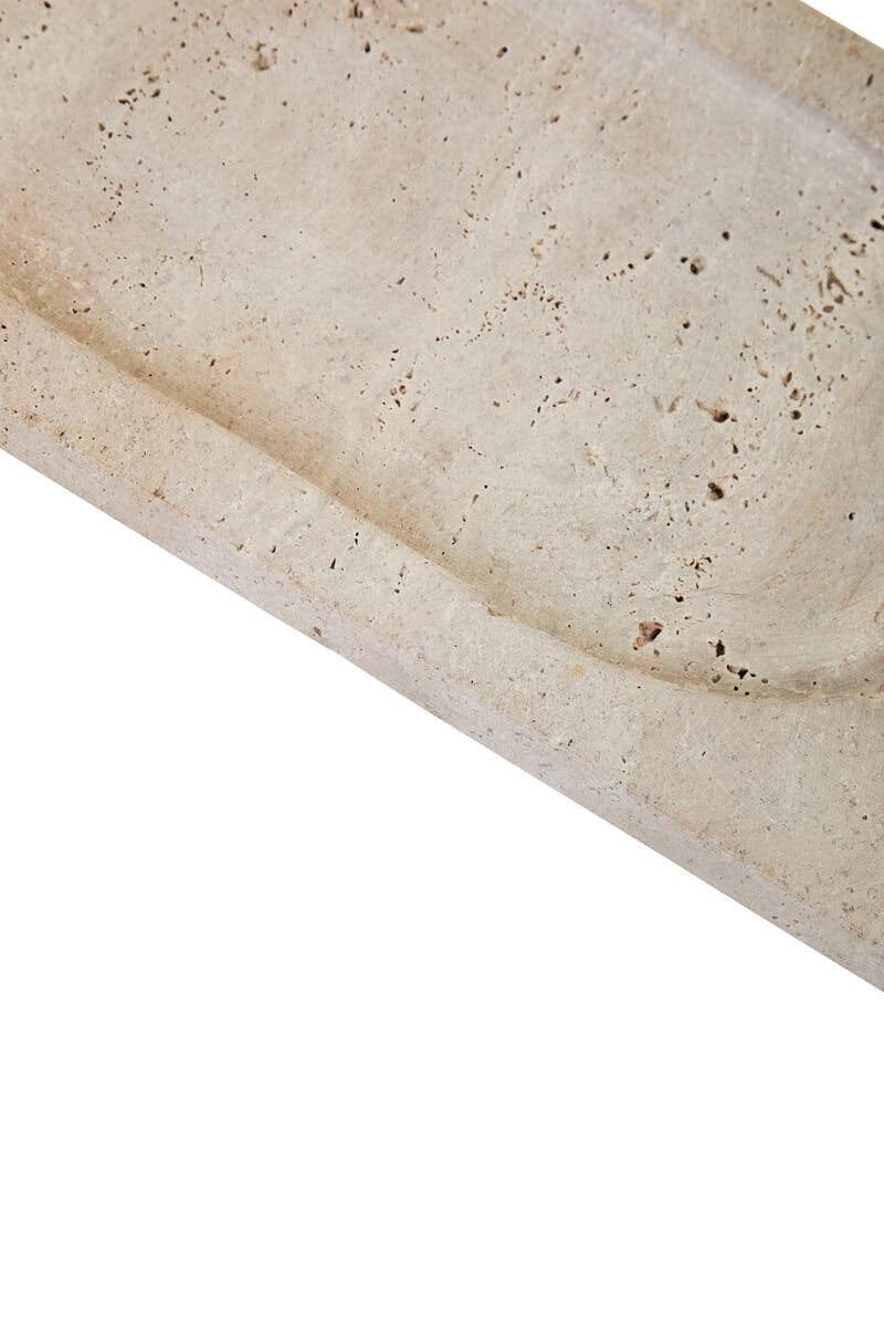 Hamilton Interiors Accessories Tibor Travertine Rectangular Decorative Tray House of Isabella UK