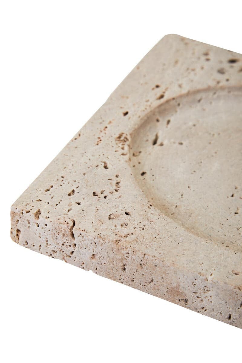 Hamilton Interiors Accessories Tibor Travertine Rectangular Decorative Tray House of Isabella UK