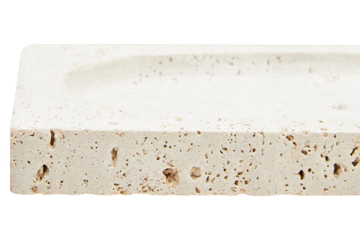 Hamilton Interiors Accessories Tibor Travertine Rectangular Decorative Tray House of Isabella UK