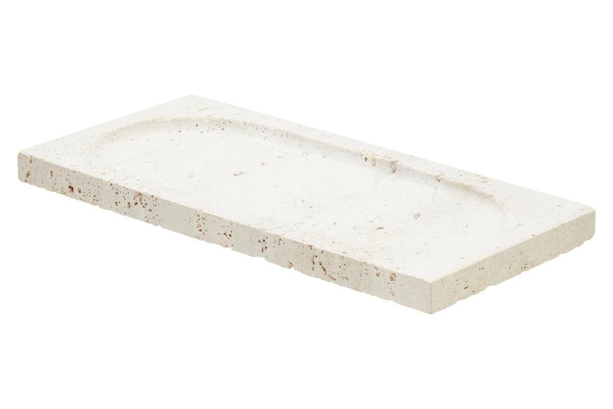 Hamilton Interiors Accessories Tibor Travertine Rectangular Decorative Tray House of Isabella UK