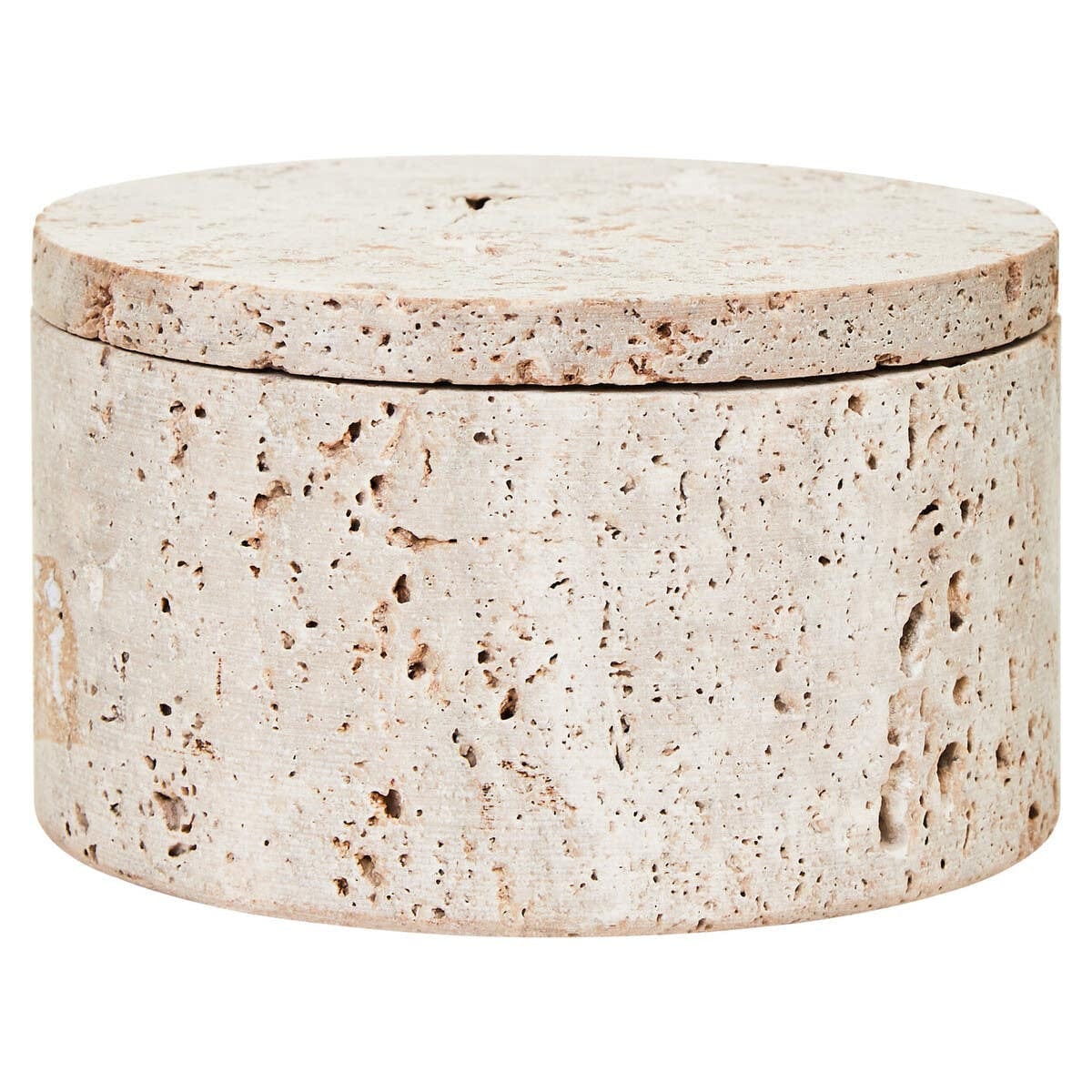 Hamilton Interiors Accessories Tibor Travertine Round Trinket Box House of Isabella UK
