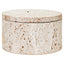 Hamilton Interiors Accessories Tibor Travertine Round Trinket Box House of Isabella UK