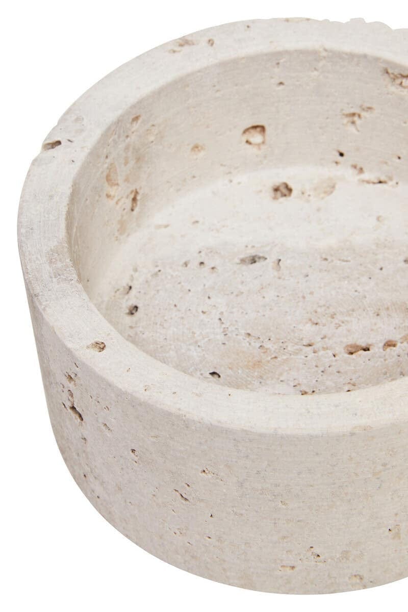 Hamilton Interiors Accessories Tibor Travertine Round Trinket Box House of Isabella UK