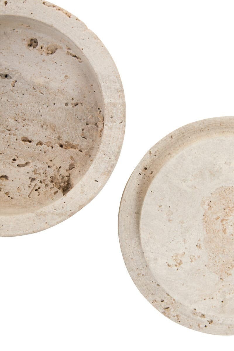Hamilton Interiors Accessories Tibor Travertine Round Trinket Box House of Isabella UK