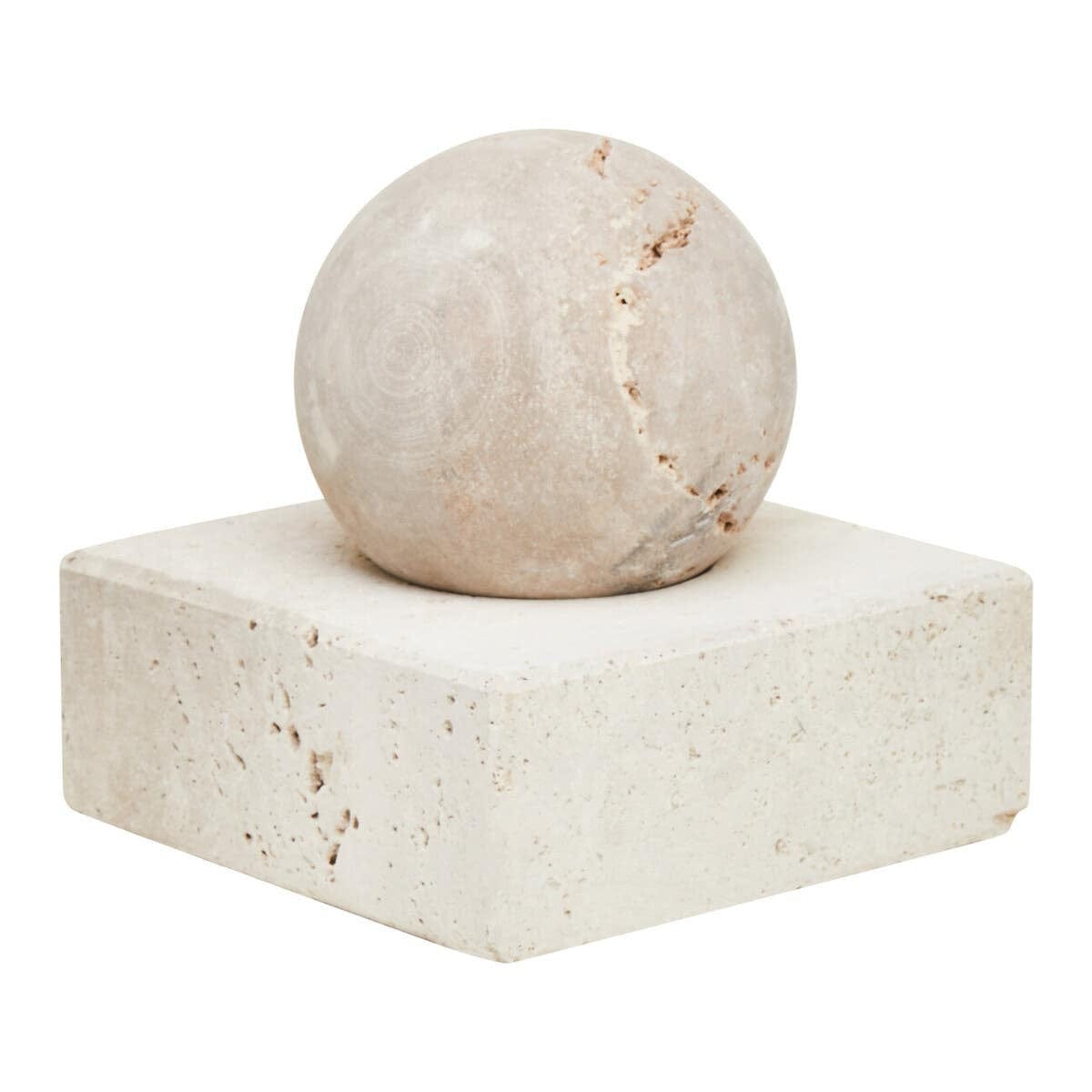 Hamilton Interiors Accessories Tibor Travertine Sculpture House of Isabella UK