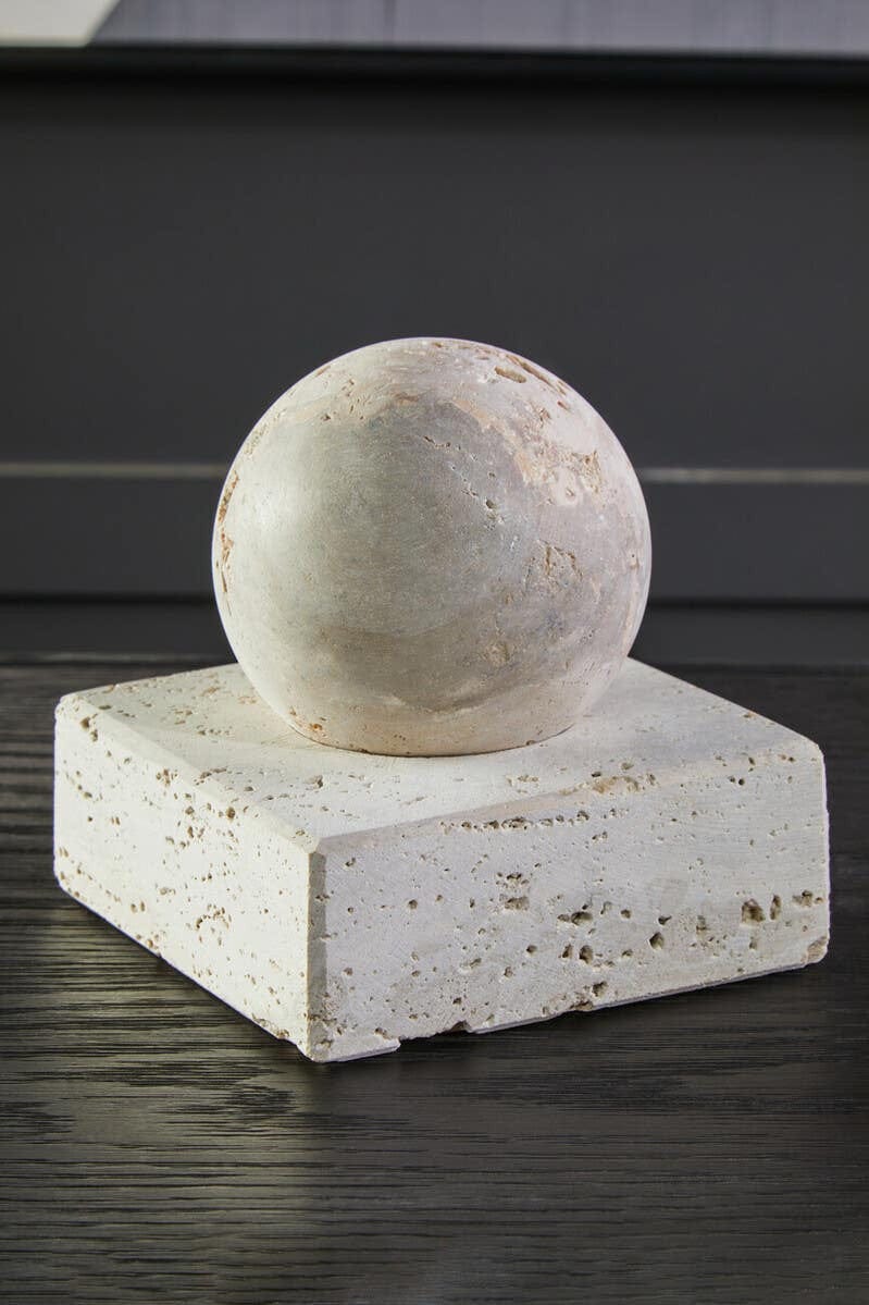 Hamilton Interiors Accessories Tibor Travertine Sculpture House of Isabella UK
