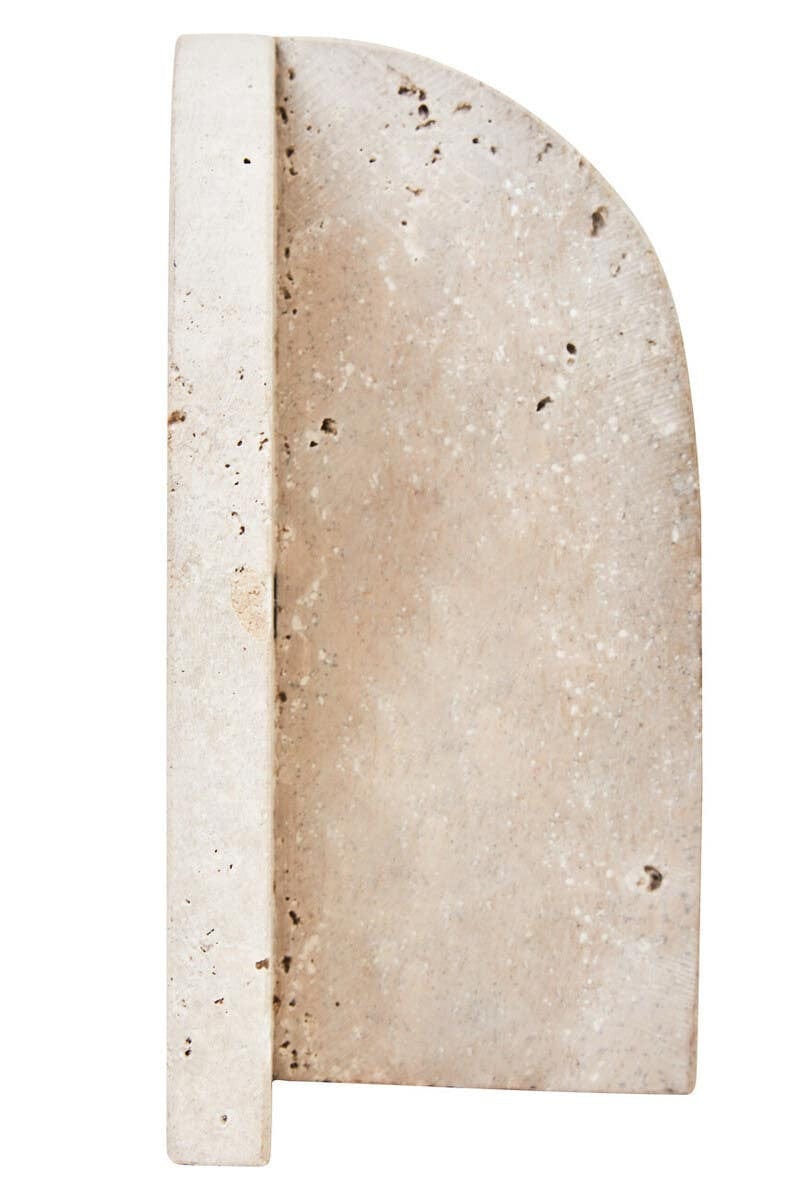 Hamilton Interiors Accessories Tibor Travertine Set of 2 Arched Bookends House of Isabella UK