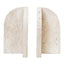 Hamilton Interiors Accessories Tibor Travertine Set of 2 Arched Bookends House of Isabella UK