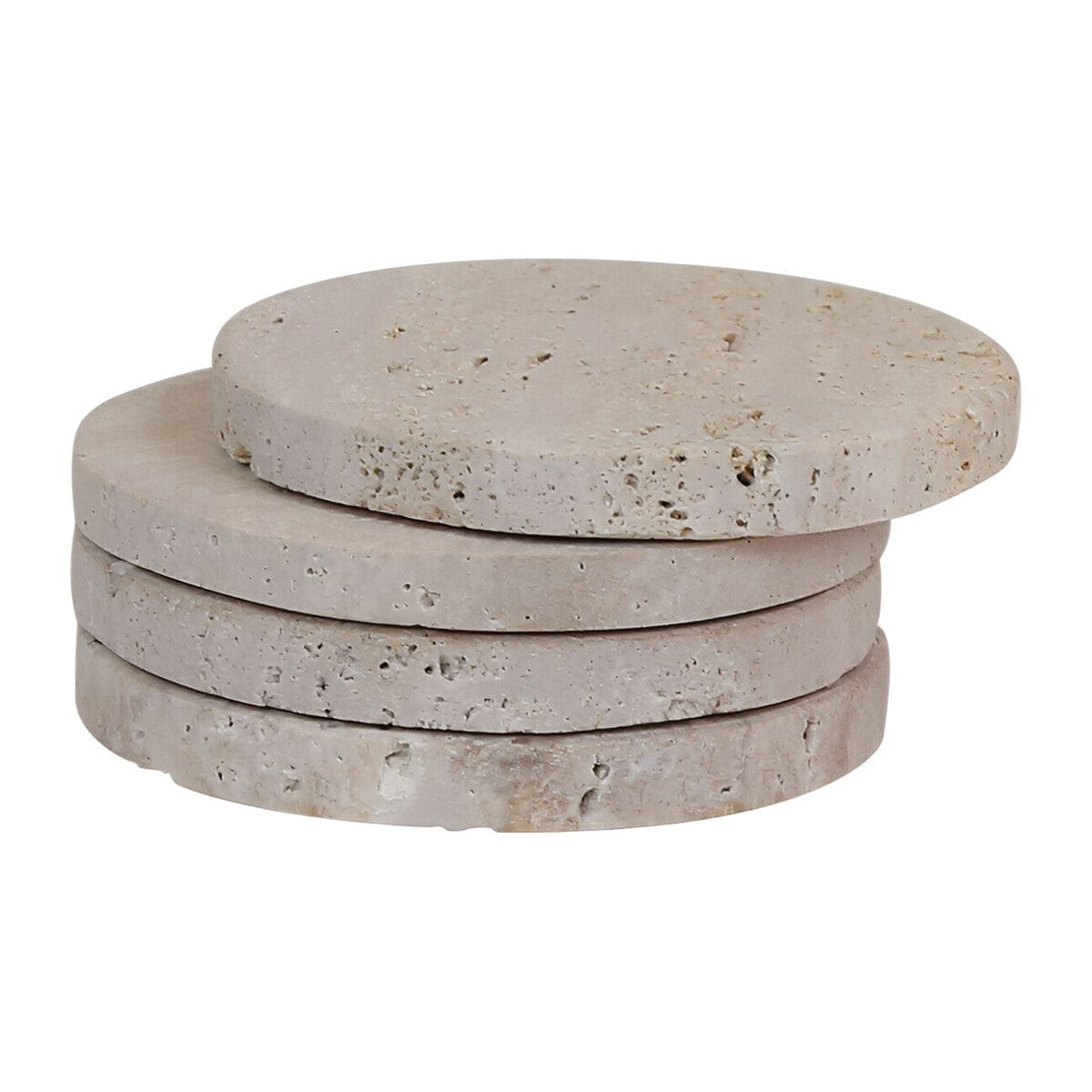 Hamilton Interiors Accessories Tibor Travertine Set of 4 Coasters House of Isabella UK