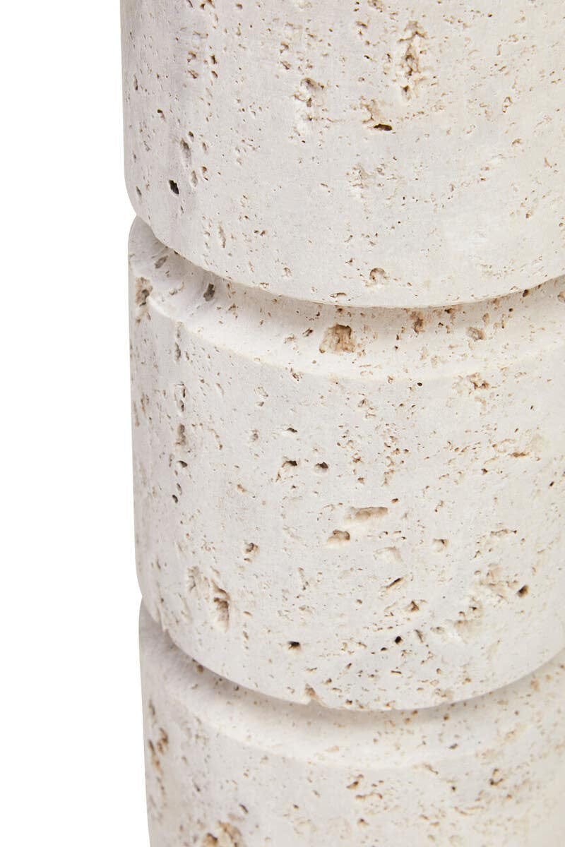 Hamilton Interiors Accessories Tibor Travertine Small Candle Holder House of Isabella UK