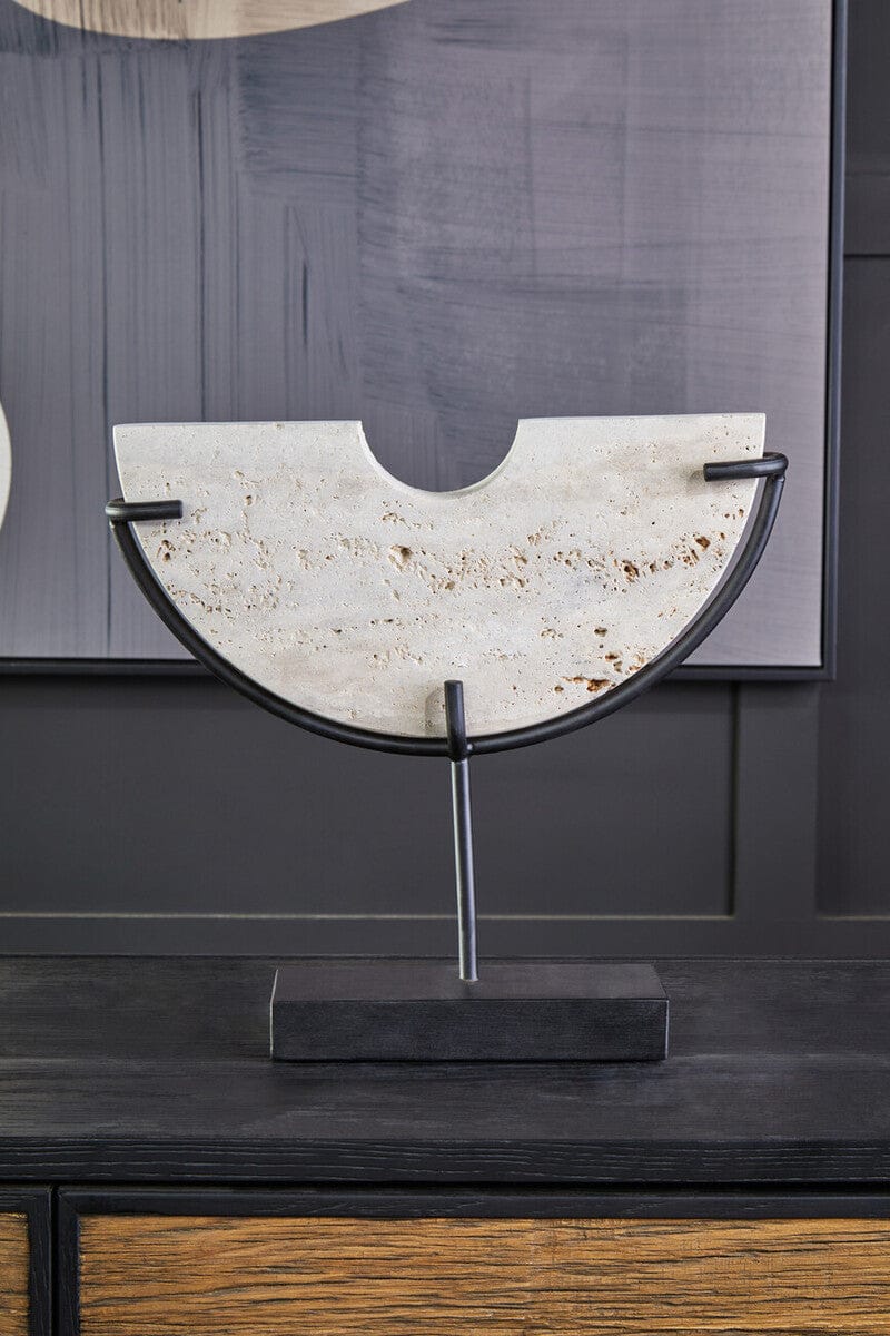 Hamilton Interiors Accessories Tibor Travertine Small Sculpture House of Isabella UK