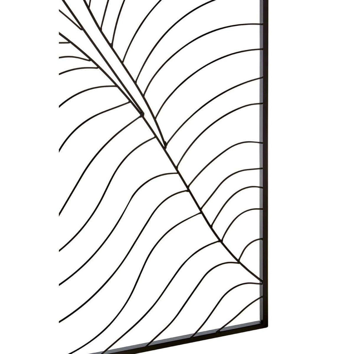 Hamilton Interiors Accessories Trento Large Black Leaf Design Wall Art House of Isabella UK