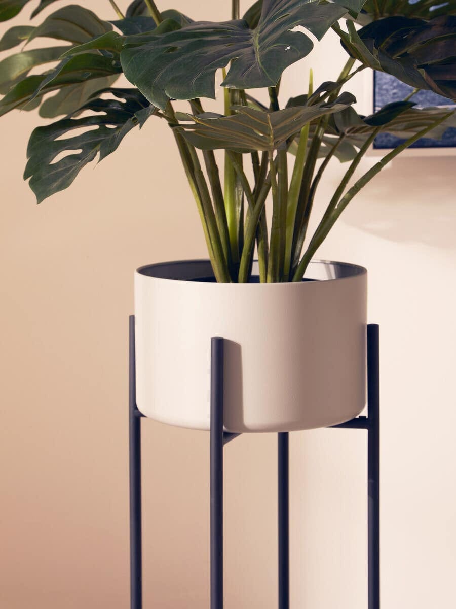 Hamilton Interiors Accessories Trosa Large Grey And Black Floor Standing Planter House of Isabella UK