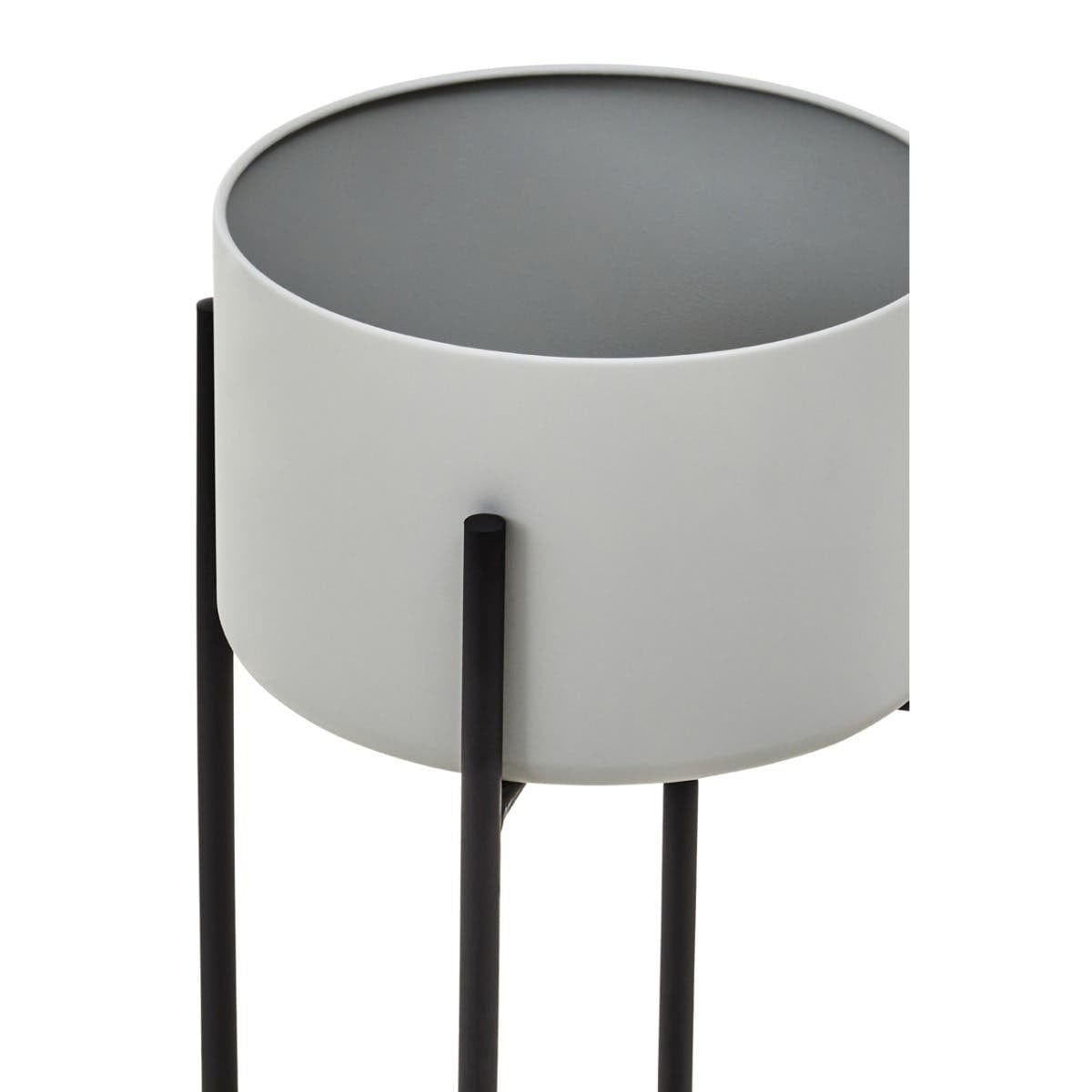 Hamilton Interiors Accessories Trosa Large Grey And Black Floor Standing Planter House of Isabella UK