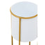 Hamilton Interiors Accessories Trosa Small White And Gold Floor Standing Planter House of Isabella UK