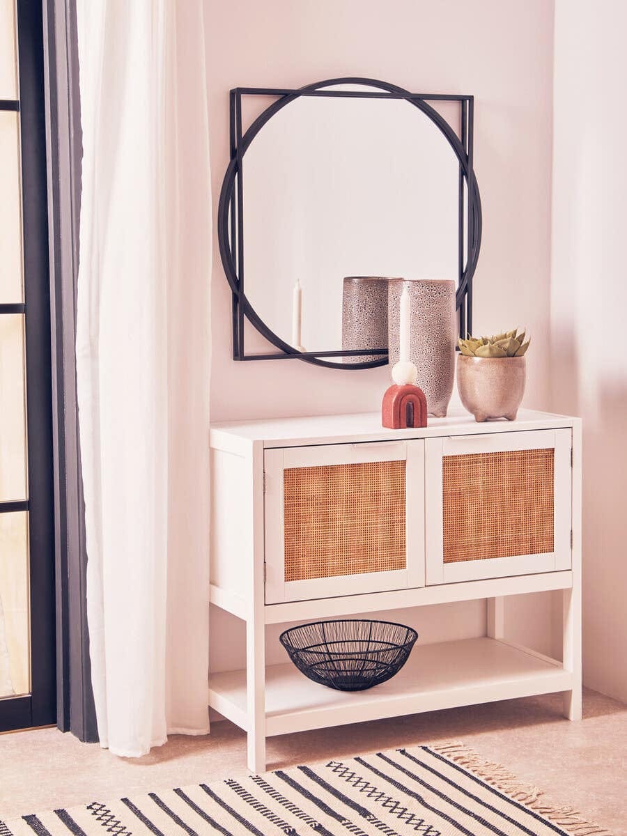 Hamilton Interiors Accessories Utica Candle Holder With Red Base House of Isabella UK