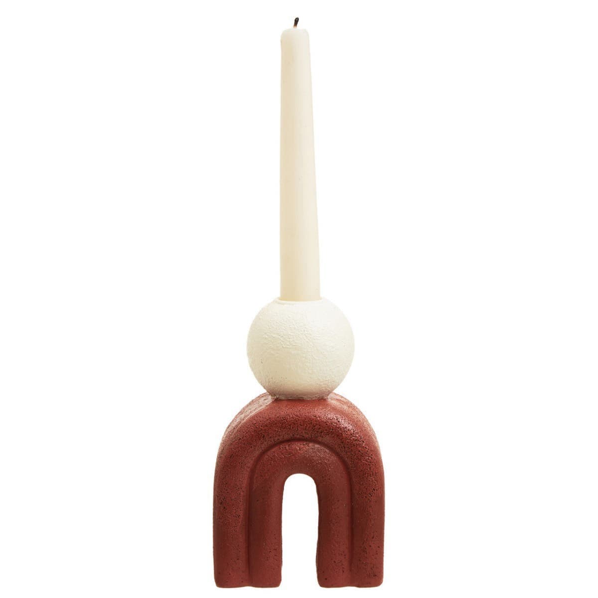 Hamilton Interiors Accessories Utica Candle Holder With Red Base House of Isabella UK