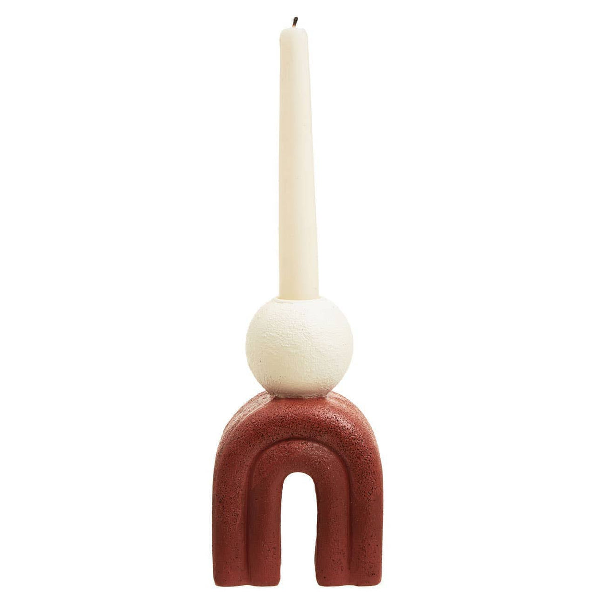 Hamilton Interiors Accessories Utica Candle Holder With Red Base House of Isabella UK