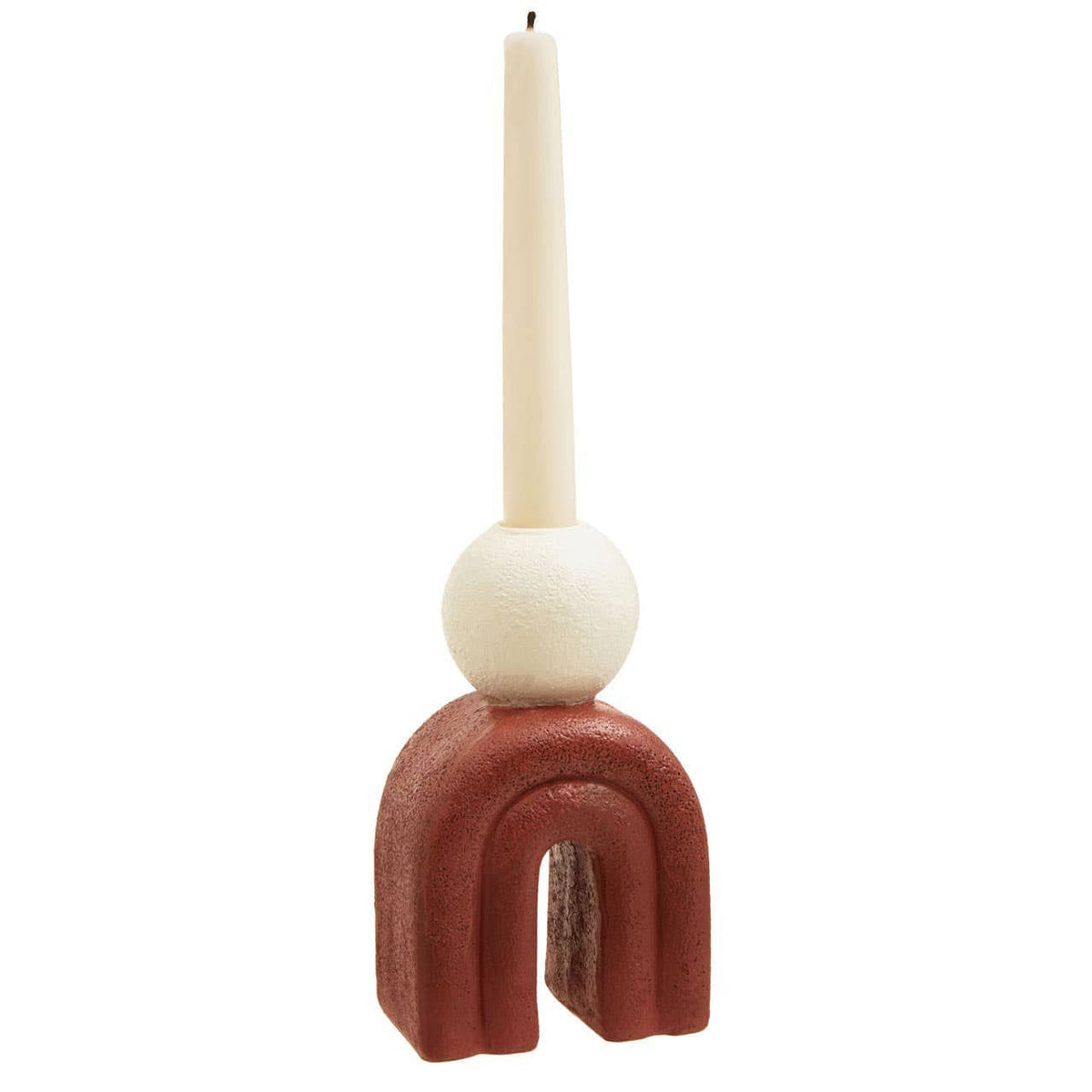 Hamilton Interiors Accessories Utica Candle Holder With Red Base House of Isabella UK