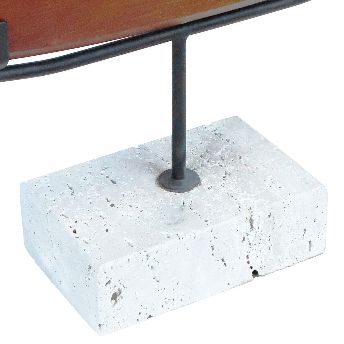 Hamilton Interiors Accessories Westo Natural Wood Horizontal Sculpture With Travertine Base House of Isabella UK