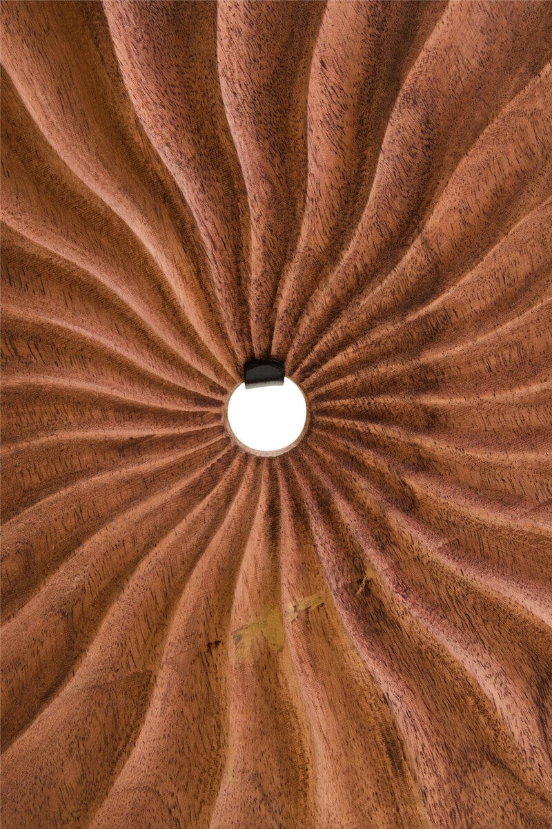 Hamilton Interiors Accessories Westo Natural Wood Round Sculpture with Travertine Base House of Isabella UK