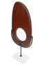 Hamilton Interiors Accessories Westo Natural Wood Vertical Sculpture With Travertine Base House of Isabella UK